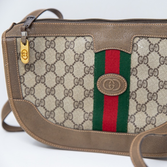 Gucci Bree Mini Vintage GG Monogram Coated Canvas Leather Crossbody Purse Bag - Picture 2 of 7